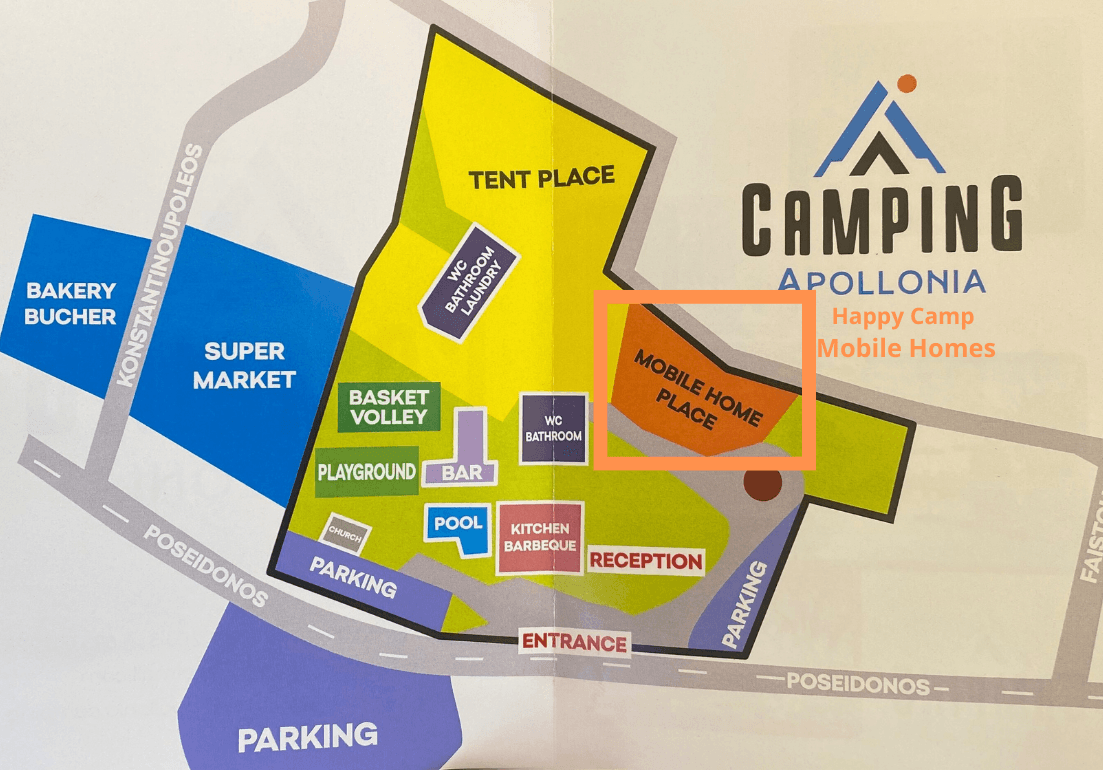 Plano del camping Apollonia Camping