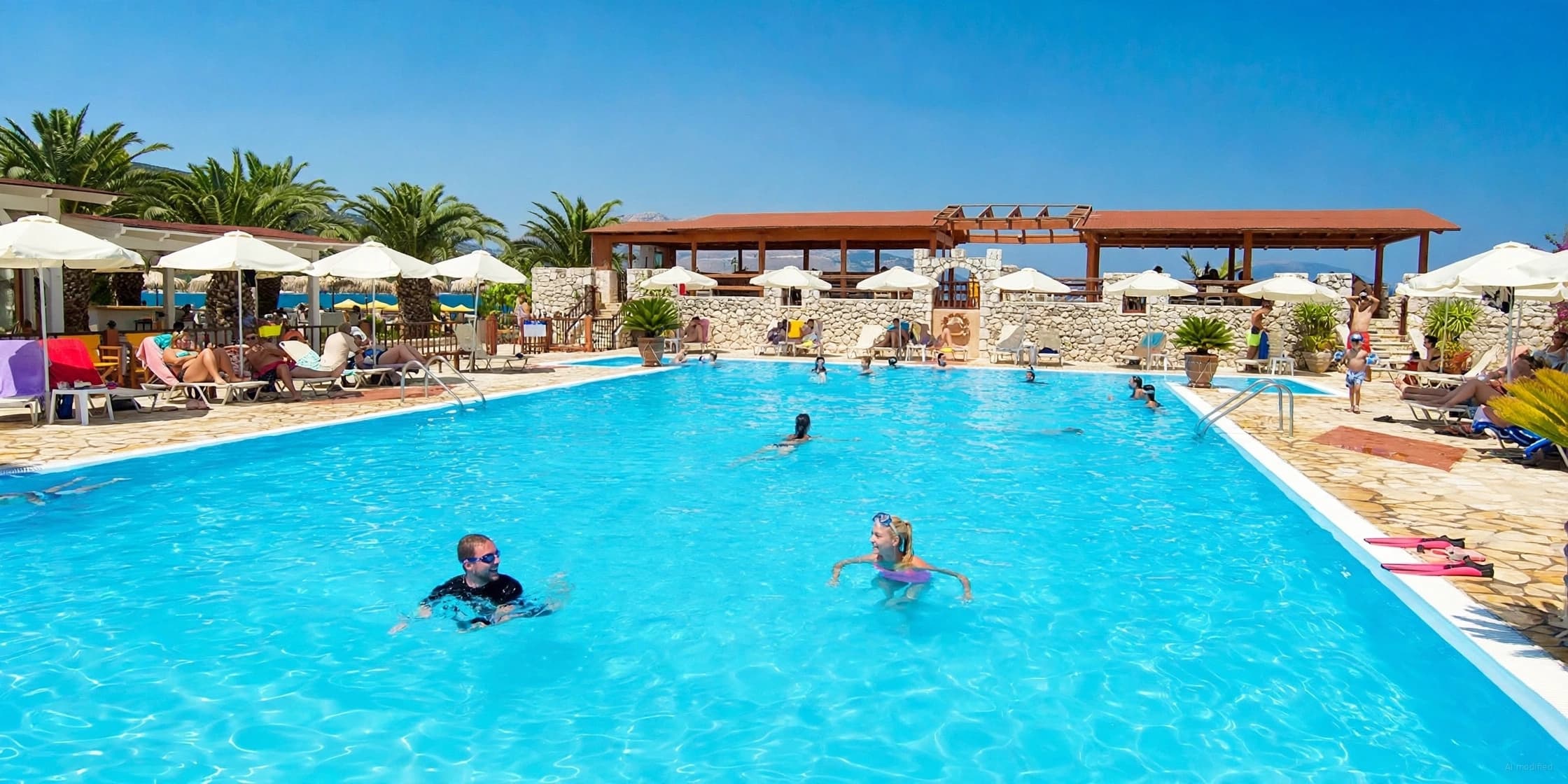 Karavomilos Beach Camping, Kefalonia, Griekenland